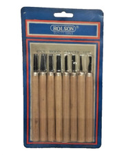 WOOD CARVER Vintage ROLSON SET 8 PCS