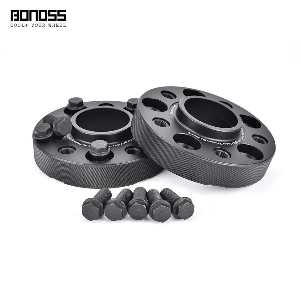 Espaciadores de rueda BONOSS 4 piezas 30 mm negros centrados para Audi Q5 Q7 SQ7 4M Allroad Foto 3 de 4
