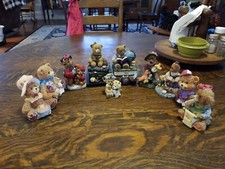 Lot of TEN 10 Teddy Bear Figurines