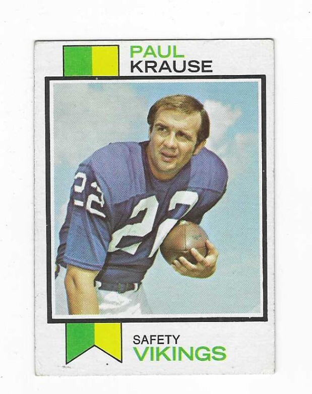 1973 TOPPS PAUL KRAUSE #380 MINNESOTA VIKINGS