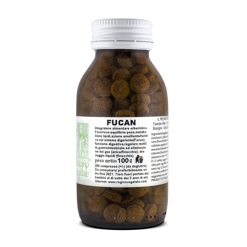 IL REGNO VEGETALE FUCAN 250 Compresse Fucus+Anice+Finocchio DIMAGRANTE SGONFIA Pancia METABOLISMO