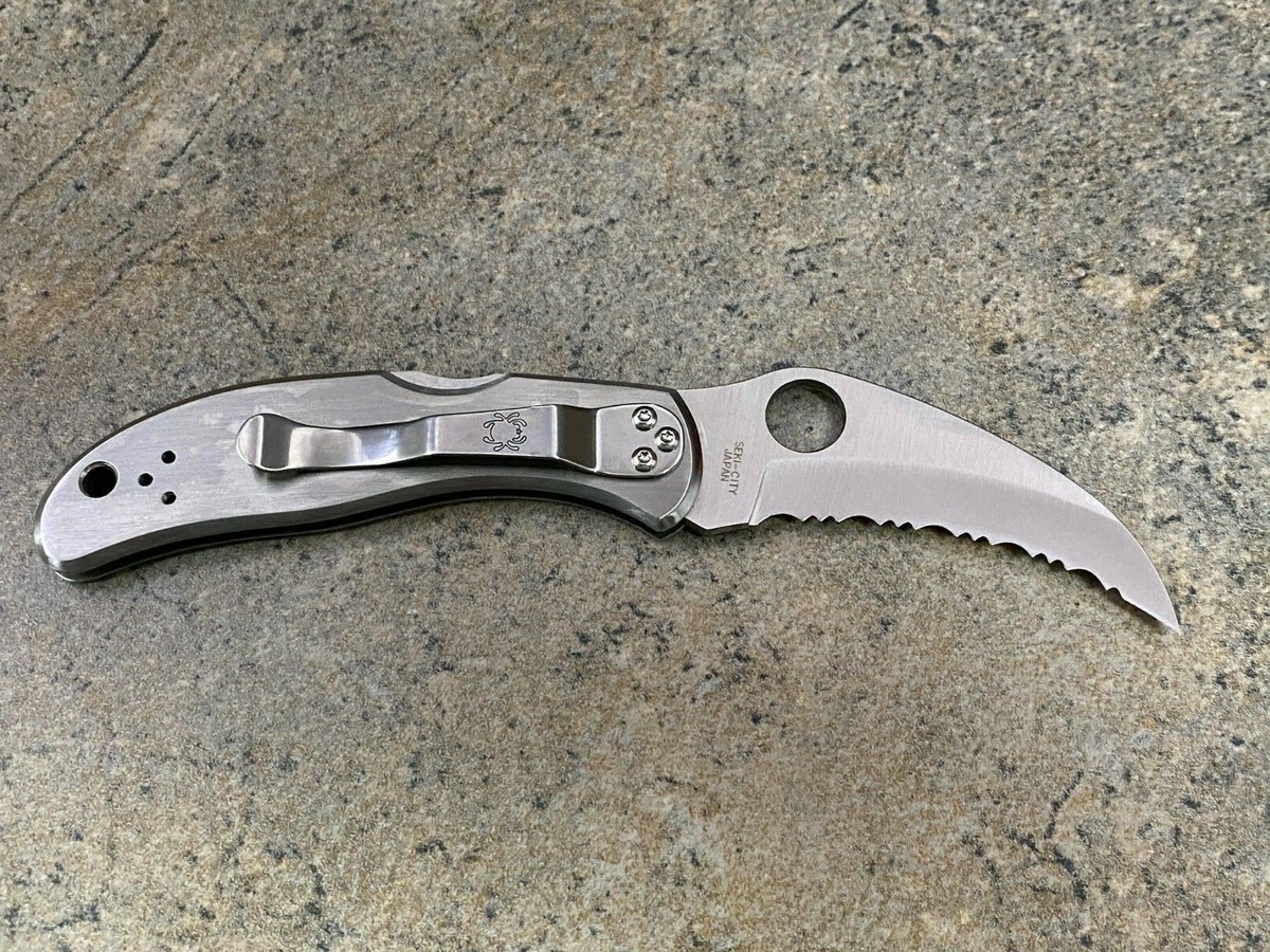 Spyderco Harpy Stainless Steel Knife C08S Stainless Steel Spyderco Harpy Stainless Steel Knife C08S Stainless Steel