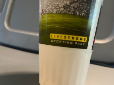 Rare Sporting KC cup with LIVESTRONG PARK as the name of venue.