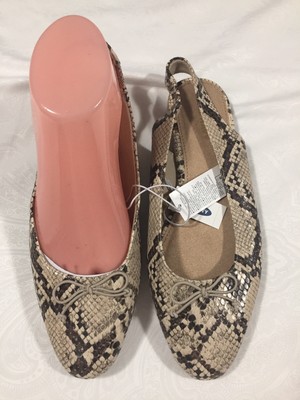 snakeskin print flats