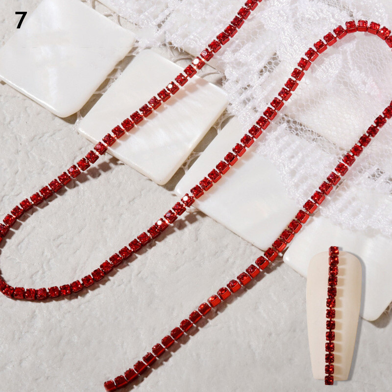 Catena Strass 4.5m Argento - Decorazione Cristallo Per Abiti, Borse E Matrimoni - Foto 4