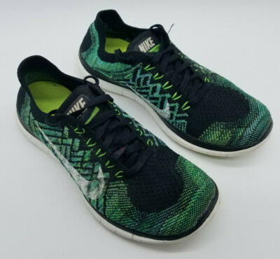 Nike Free Flyknit Women's Size Running Shoes Black Sail