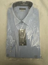 Van Heusen Men s long sleeve shirt 16 - 16 1/2 34/35 Slim Fit Blue