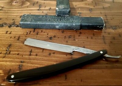 J. A. Henckels Solingen Zwillingswerk #6 Straight Razor 1/2'' in Original Box