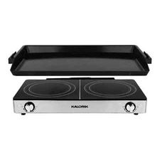 KALORIK Pro DOUBLE GRIDDLE and COOKTOP, Stainless Steel, NEW in Original Package