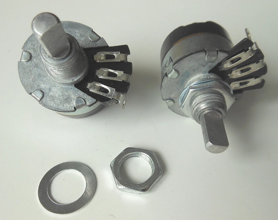 2pc A100K Ω Ohm 100K Logarithmic Nolinear Potentiometer 2W ON/OFF Switch WH134-2 - Image 3 of 4