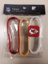 New Kansas City Chiefs 3 Pack Band Rubber Wristbands Official Licensed Product
