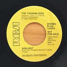 THE YOUNGBLOODS - SUNLIGHT / TRILLIUM - ROCK 45 *PROMO*