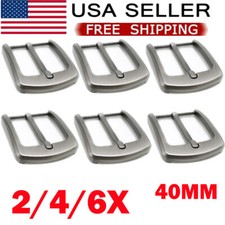 2/4/6X 40mm Metal Pin Single Belt Buckle For Men Leather Belt Waist Strap HOT