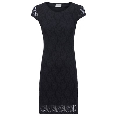 VERO MODA Kleid Damen Etuikleid floral Spitze blickdicht figurbetont VMLILLY