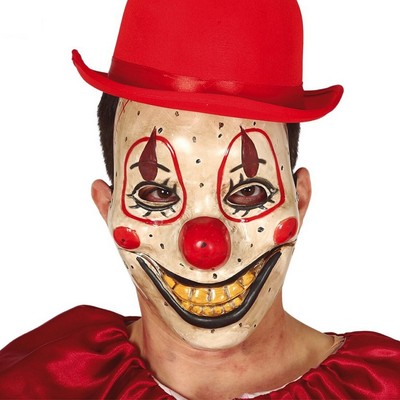 Horror Clownsmaske Harlekin Killer-Clown Maske Erwachsene Halloween Maskerade