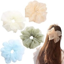 Oversized Scrunchies Jumbo Organza Scrunchies Large 1 Count Pack of 4 Style6