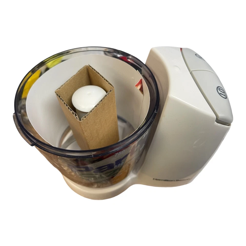 Picadora de alimentos eléctrica Hamilton Beach 3 tazas picadora fresca modelo 72600 2 velocidades-4D Foto 3 de 4