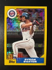 2017 Topps '87 Topps Silver Pack Chrome Gold #87BB Byron Buxton #'d 28/50 Twins