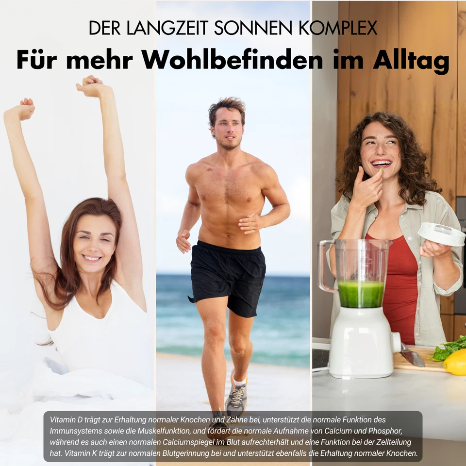 Vitamin D3 + K2 - 240 Tabletten 20.000 I.E. + 200mcg - 100% rein & hochdosiert - Bild 4 von 4