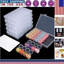 168 Slots 6pcs Transparent Diamond Painting Organizer - Efficient Craft Storage