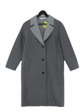 Jw Anderson X Uniqlo Women's Coat M Grey Polyester With Wool Pea Coat