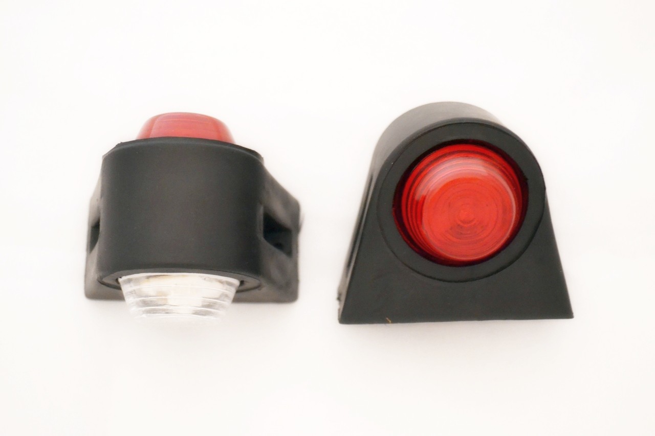 Pair Red/White Side Perimeter Marker Light Set Truck Trailer Lorry Bus Van thumbnail 3