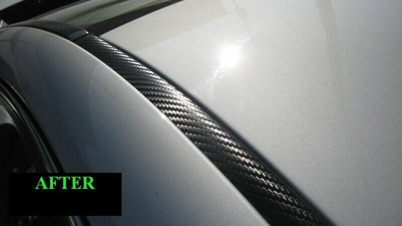 FOR CHRYSLER CARBON FIBER 2PC ROOF TOP TRIM DRIP MOLDINGS COVERS SET 5YR WARANTY - Foto 8