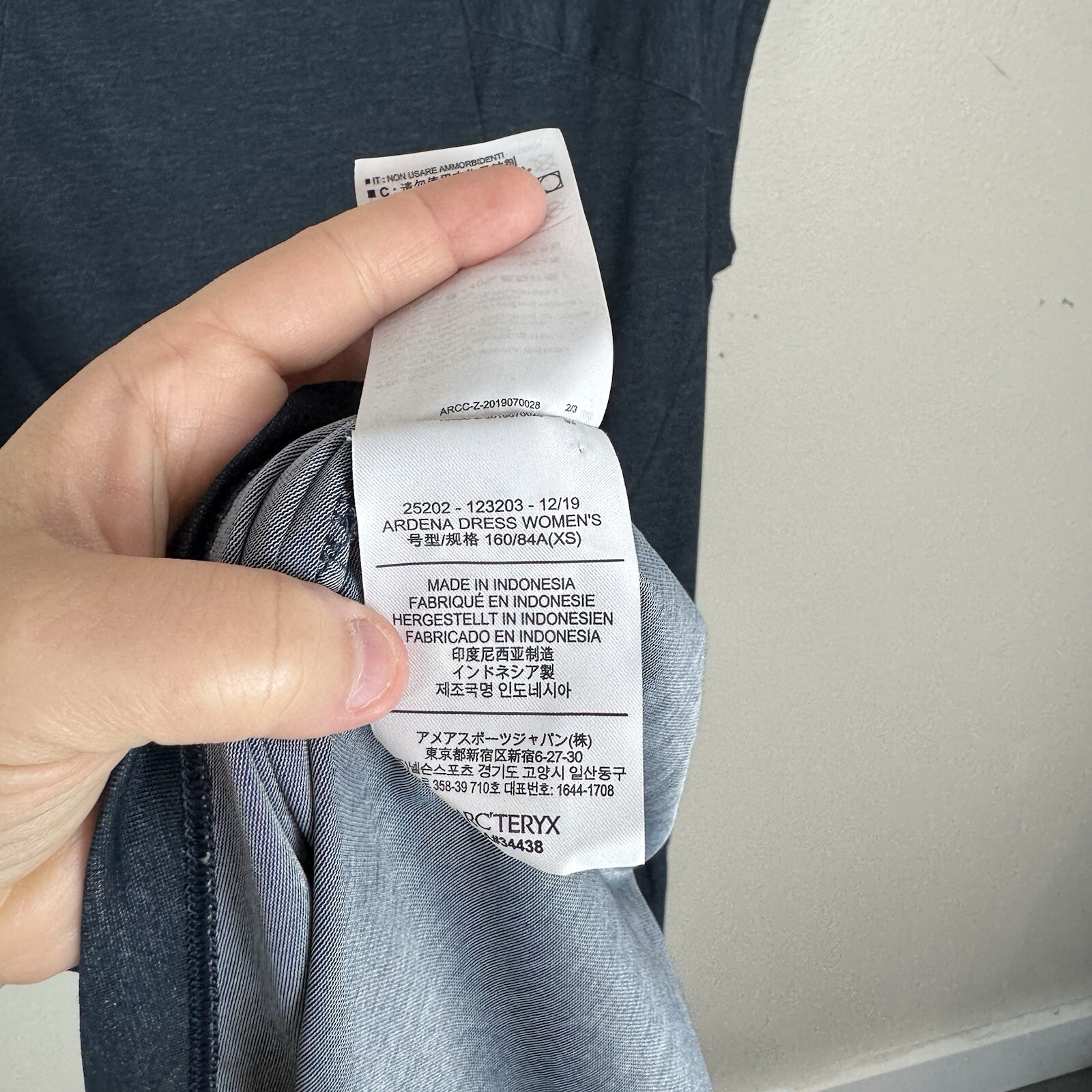 ARC'TERYX Abito Arcteryx Ardena donna XS blu navy leggero senza maniche cotone jersey