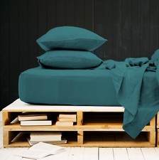 Image of 100% Egyptian Cotton Fitted Sheet 200TC Single 4FT Small Double King Super King