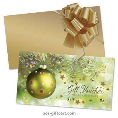 Gift vouchers + envelopes + pull bows for christmas X1292GB