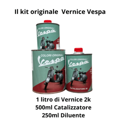 Vernice Piaggio colori originali Vespa kit per restauro 1lt 0,5