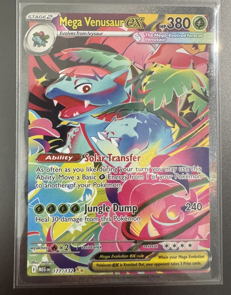 Pokemon Mega Venusaur ex 177/132 NM Secret Illustration Rare Mega Evolution Holo