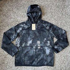 Nike Therma-FIT Versatile Pullover Hoodie Mens Size Medium Black Camo FZ1088-010