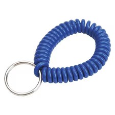 Lucky Line 41035 Wrist Coil Key Ring, Blue, Single Color, 10 Pk