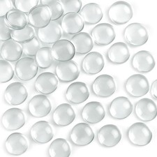1LB Clear Flat Glass Marbles, Vase Filler Medium, Clear-1