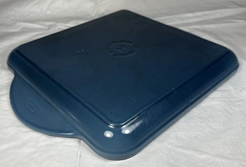Le Creuset Square Griddle Pan Enameled Cast Iron Blue Caribbean