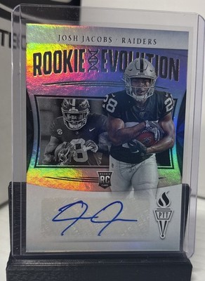 2019 Panini PTT Rookie Evolution Auto Josh Jacobs #RE-JJ Silver /50 (AU, RC)