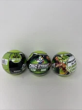 NEW ZURU 5 DINO-STRIKE-GLOW IN THE DARK DINOS GREEN SURPRISE BALLS LOT OF 3