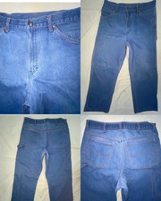 VTG 70S MENS 34 X 29 JCPENNY BIG MAC CARPENTER WORK DENIM JEANS DUNGAREES PANTS
