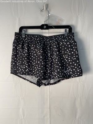 NWT Nike Black/White Starred Women's Running Shorts, Sz. L