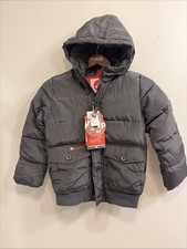 Canada Weather Gear Jacket Parka Boys Girls Size 8 Black Faux Fur Hood 180