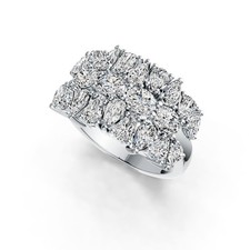 Sterling Silver Semi Mount Ring Setting Oval OV 5X4mm PE 5X3mm PE 4X3mm