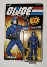 GI Joe Super 7 Reaction Plus Cobra Commander - Wave 1 - Unpunched Card MOC