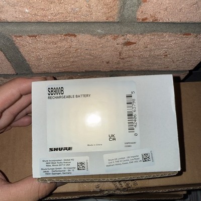 Shure SB900B Lithium-Ion Rechargeable Battery QLX-D ULX-D New in Box