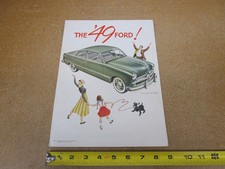 1949 Ford Custom Tudor Sales Brochure 8pg Original Literature Coupe Convertible