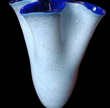 Jozafina hand blown handkercheif Vase Poland