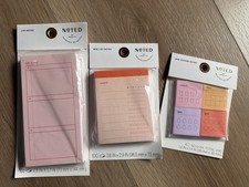 Noted by Post-it List Notes Top Three Mini Square Habit Health Pink