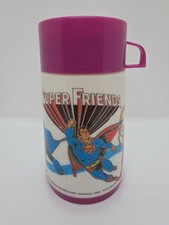 Termo lonchera Aladdin 1976 Super Friends Superman Batman Robin DC COMICS de colección