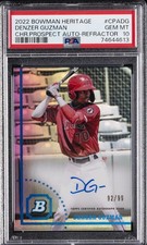 2022 BOWMAN HERITAGE CHROME PRSPCT AUTOS #CPADG DENZER GUZMAN 92/99 PSA 10 AUTO
