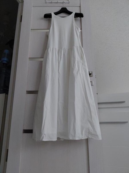 Women COS Dress White Cotton L